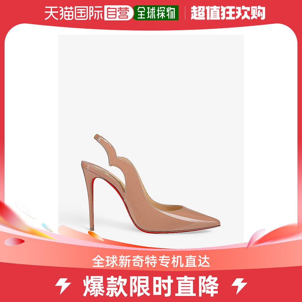 香港直邮潮奢 Christian Louboutin女士Hot Chick 100漆皮露跟