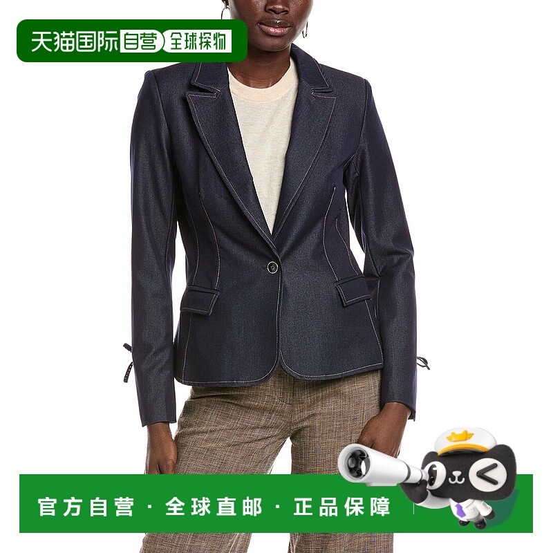 自营Nanette Nanette Lepore Rhinestone Bow Blazer - blue 美国