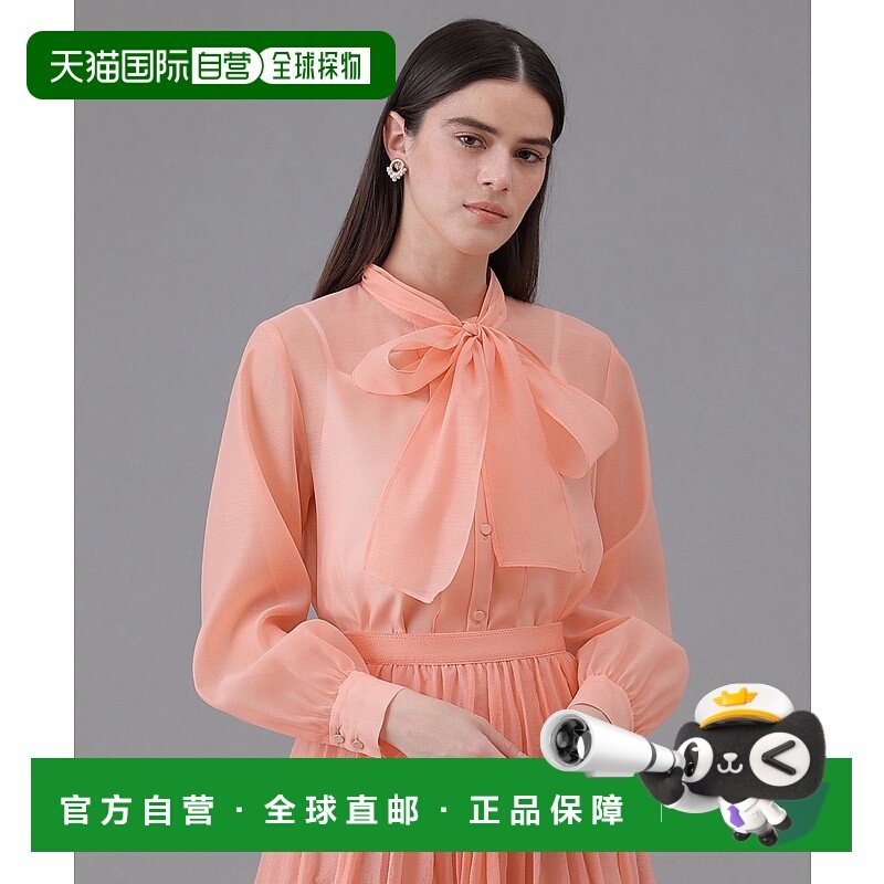 1h可退 日本直邮ANAYI 女装 雪纺透视 蝴蝶结衬衫 2WAY设计 10261