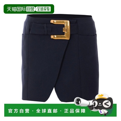 香港直邮BALMAIN 女士半身裙 LBB44WC090PA SS2026 黑色 Belted M