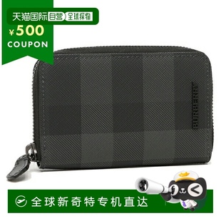 日本直邮Burberry 80790 零钱包零钱包迷你钱包灰色男士 BURBERRY