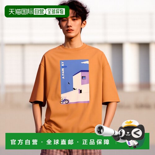 1h可退 日本直邮j.n.r.d 男士猫咪刺绣图案T恤 2025AAOM05330男装