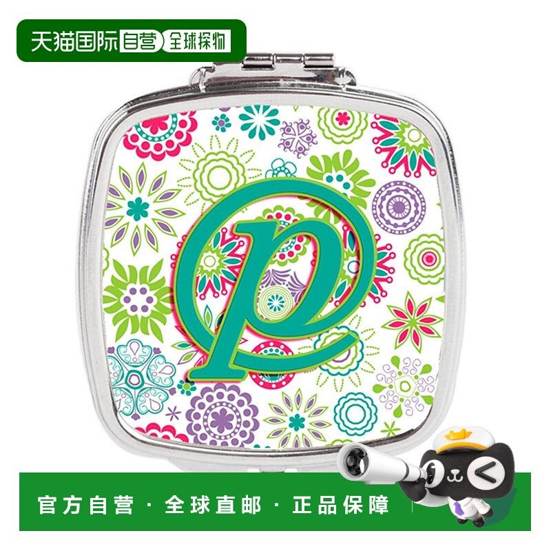 自营Carolines Treasures CJ2011-PSCM 字母 P 花朵粉红色蓝正品