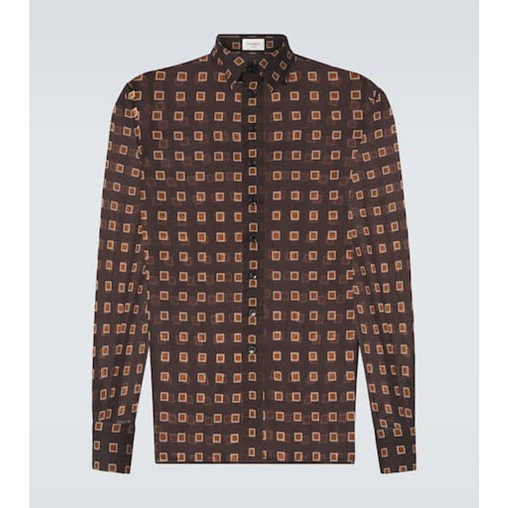 潮奢 Saint Laurent 圣罗兰 男士 印花羊毛衬衫