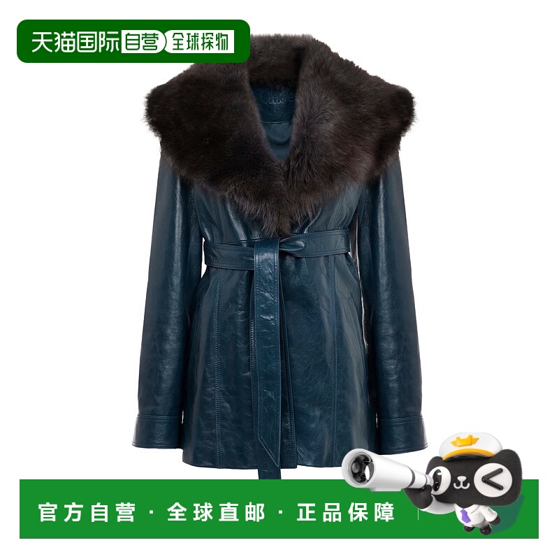 1h可退 香港直邮CHLOÉ 女士外套 CH25ACM3420943D AW2025 蓝色 翻