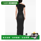 1h可退 波尔卡圆点垂褶针织中长连衣 女士 香港直邮Self Portrait