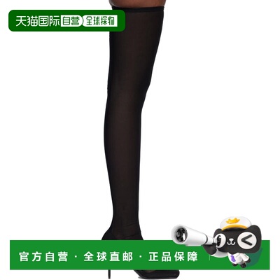 1h可退 香港直邮Courreges 女士 黑色 Square Toe Mesh Thigh 高