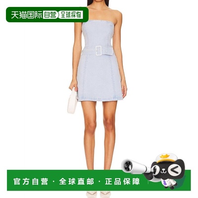 自营amanda uprichardFae Denim Dress In Iceberg - iceberg 美