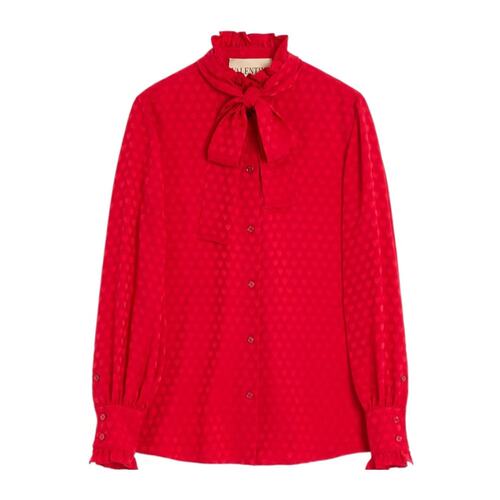 VALENTINO 女士衬衫 BAB7T89HTR9M CO 红色 长袖衬衫