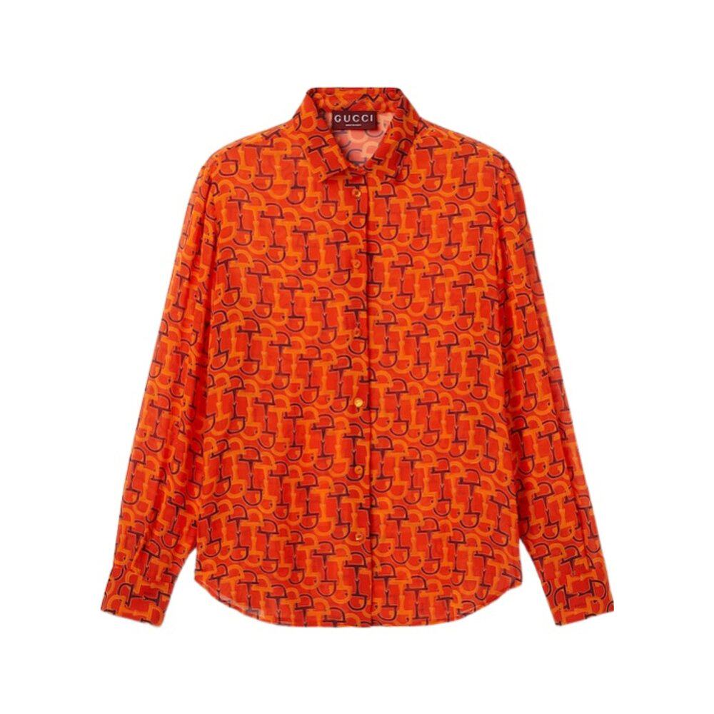 GUCCI 女士衬衫 832898Z7AP17033 SS2025 花色 印花衬衫