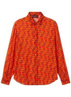 GUCCI 女士衬衫 832898Z7AP17033 SS2025 花色 印花衬衫