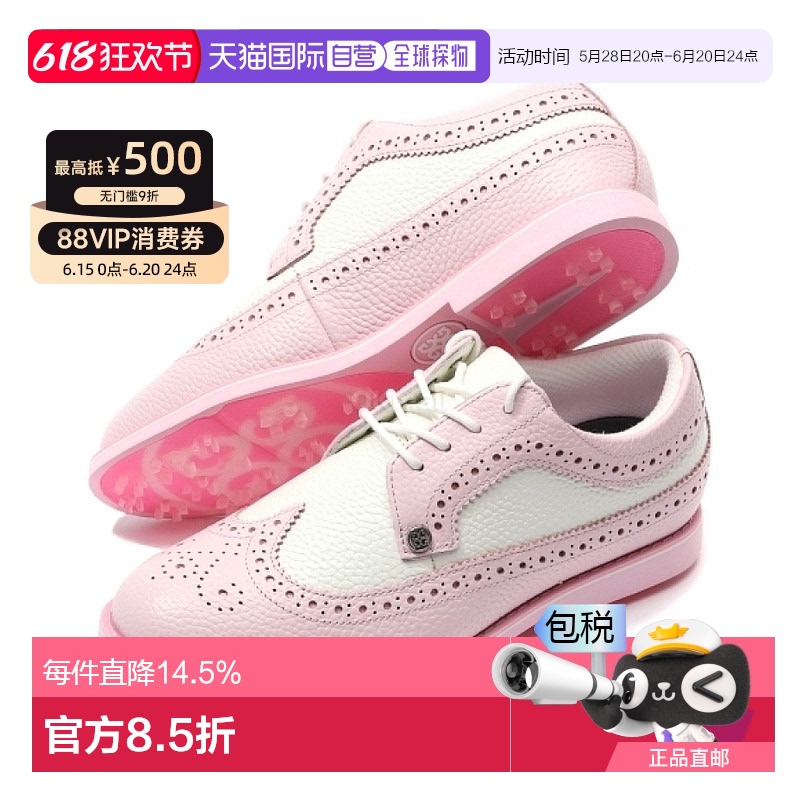 韩国直邮GFORE高尔夫运动球鞋女款粉色系带时尚休闲g4la23ef11