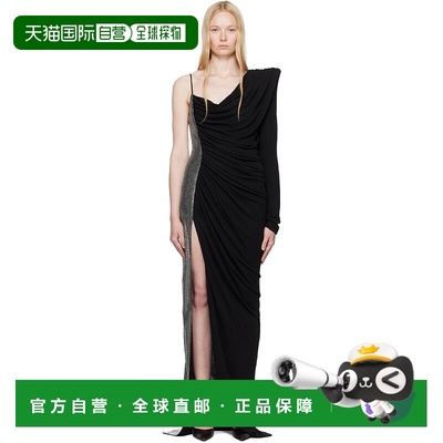 1h可退 香港直邮潮奢 Balmain 巴尔曼 女士 黑色 Draped Asymmetr