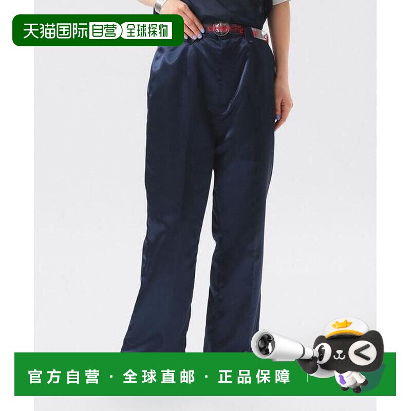 1h可退 日本直邮BEAMS BOY 聚酯纤维香檀纹长裤裤子阔腿裤直筒裤图片