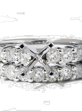 自营 pompeii31 克拉钻石订婚配对结婚戒指戒托 - 14k 白金 美国