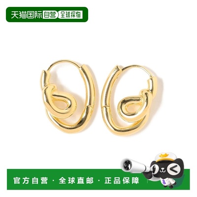 1h可退 日本直邮BAR JEWELLERY女士金属质感Unravel系列耳环 6142