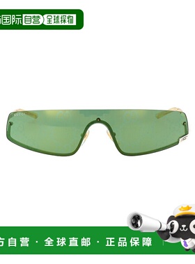 1h可退 香港直邮Gucci 古驰 男士 白色 Mask-Shaped 太阳镜 GG156