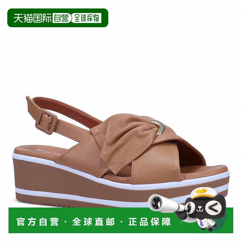 自营ron whiteWomen's Pammie Wedge Sandal In Caramel - carame