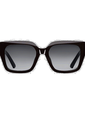 欧洲直邮DIOR/迪奥23新款 女士灰色渐变镜片黑色酸醋方框金CD墨镜