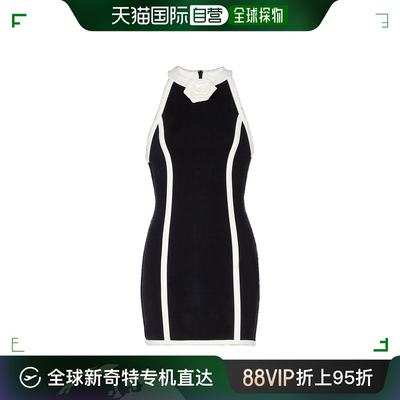 香港直邮潮奢 Balmain 巴尔曼 女士 玫瑰细节连衣裙 CF0R4235JI33