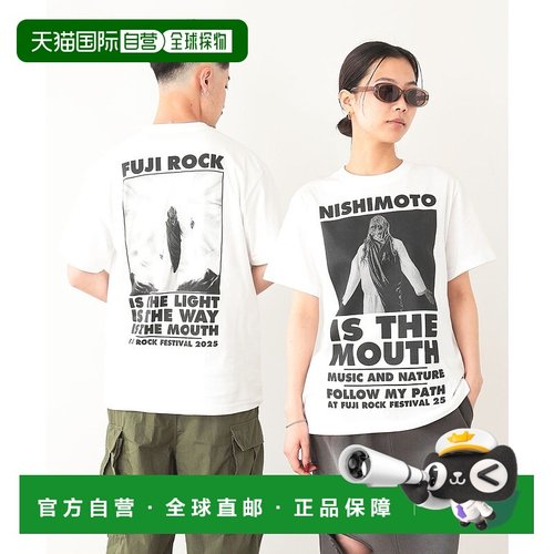 1h可退 日本直邮FUJI ROCK FESTIVAL 25 女士西本口设计T恤 61041