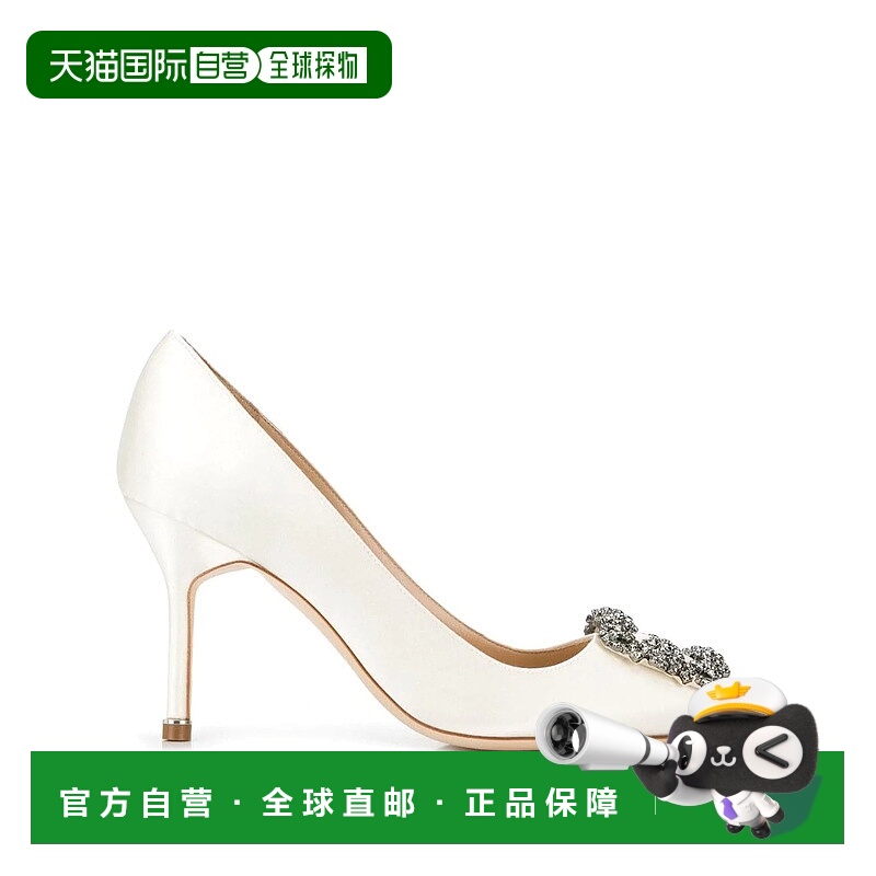 香港直邮Manolo Blahnik Hangisi 90水晶扣环高跟鞋 9XX0663