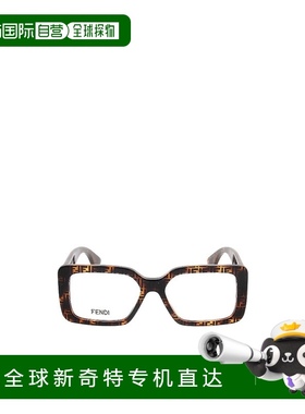 香港直邮FENDI 女士眼镜 FE50072I055 AW2024 白色 徽标平光镜
