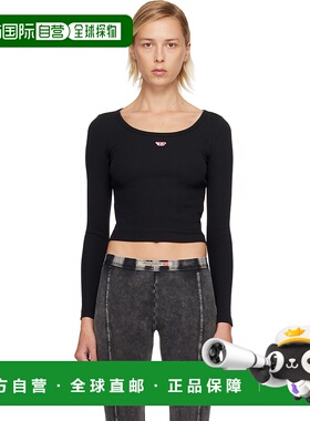 1h可退 香港直邮潮奢 Diesel 迪赛 女士 黑色 T-Ballet-D T 恤 A0