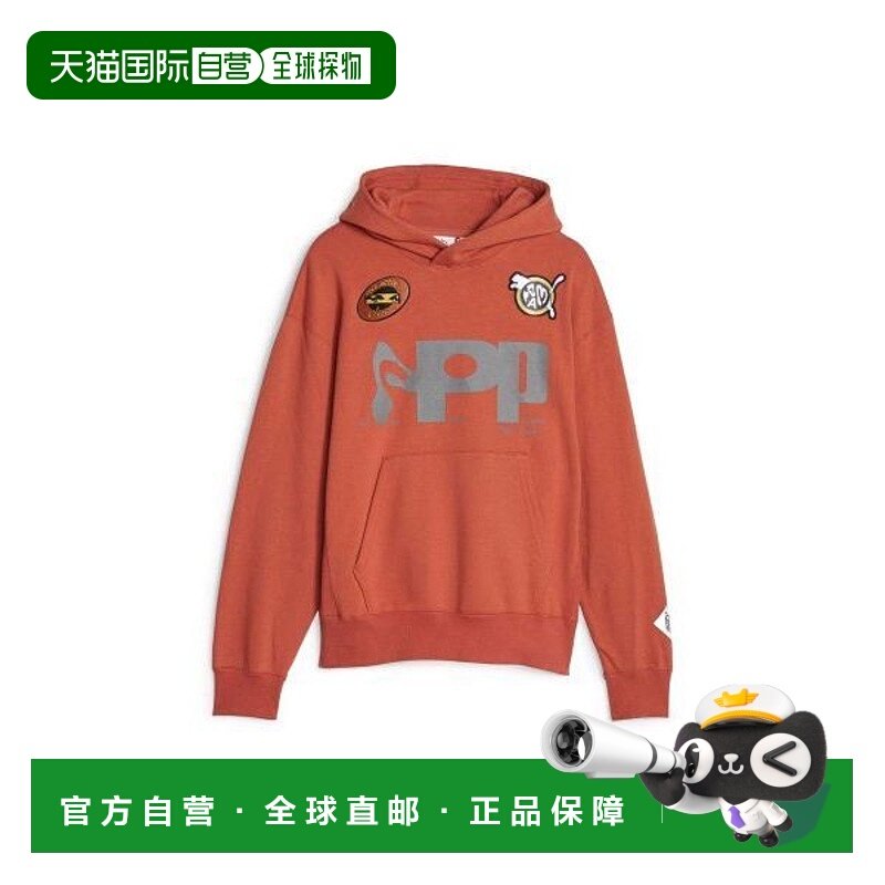 韩国直邮PUMA 彪马 Puma Ⅹ Pucks & Mini 图案连帽衫-橘红色 622