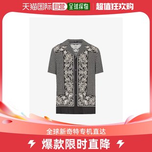 Balmain 男士 佩斯利图案短袖 香港直邮潮奢 常规版 型睡衣衬衫