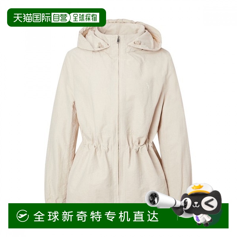 1h可退 韩国直邮헤지스레이디스 25SS 베이지混合亚麻连帽外套 HSJU5B302I1
