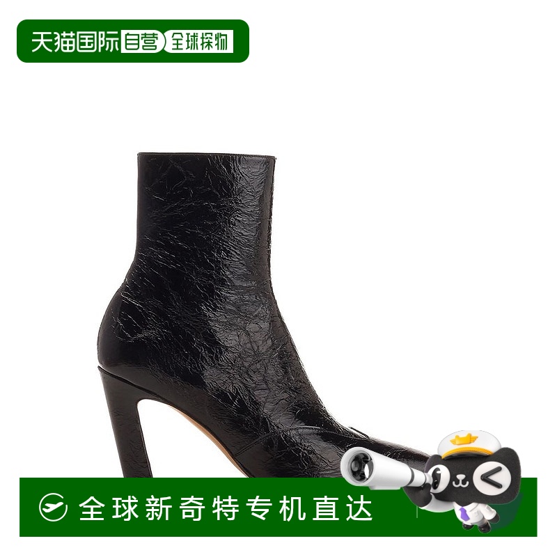 1h可退 香港直邮潮奢 KHAITE 女士 方头短筒靴 F1067858 black黑