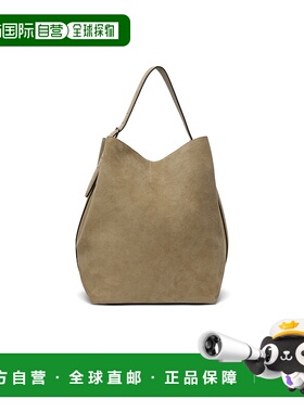 香港直邮Toteme 灰褐色系绑带麂皮手提袋 234WAL853LE0004新款