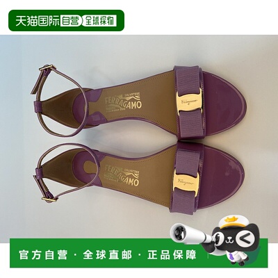 香港直发FERRAGAMO菲拉格慕女士露趾蝴蝶结凉鞋百搭时尚060102