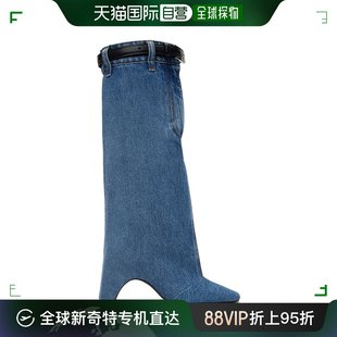 女士 Coperni 蓝色 Denim 香港直邮潮奢 Bridge Knee Open 高筒靴