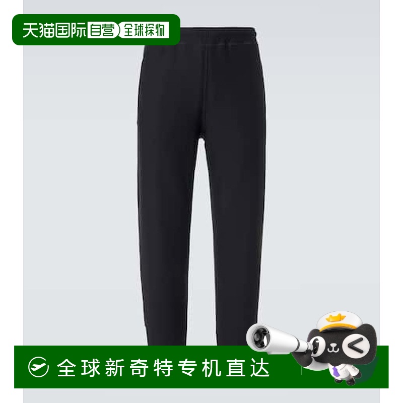1h可退 香港直邮潮奢 Armani 阿玛尼 男士 针织运动裤 black黑色