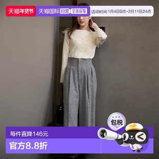 日本直邮Noela 带链条腰带阔腿裤裤子西装裤