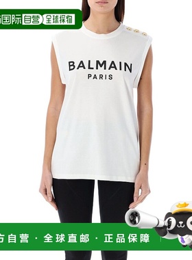 香港直邮BALMAIN 女士T恤 CF1ED001BB02GAB SS2025 白色 Sleevele