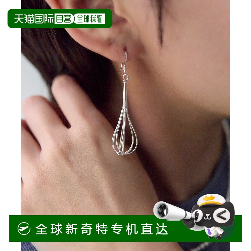 1h可退 日本直邮ear PAPILLONNER女士简约五连珠液态银 hoops耳环