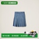 2025新品 欧洲直邮MIU MIU 百褶牛仔裙裙子半身裙a字裙