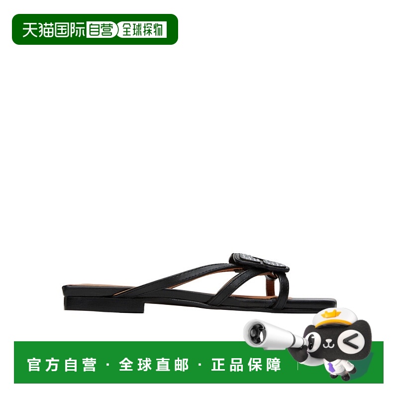 1h可退 香港直邮GANNI 女士凉鞋 S2112099 AW2023 黑色 蝴蝶水钻