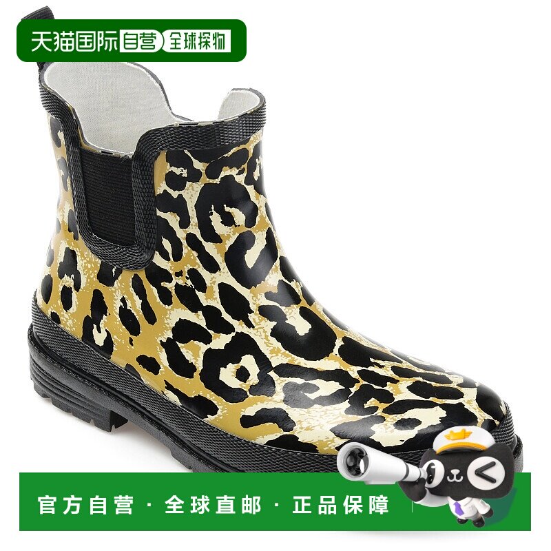 自营Journee Collection 女式 Tekoa 雨靴 - 豹纹 美国奥莱直发