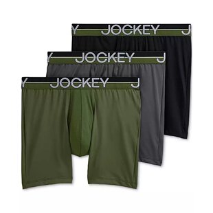 美国直邮Jockey 男士 Infinite Cool 系列 3双装弹性透气平角内裤
