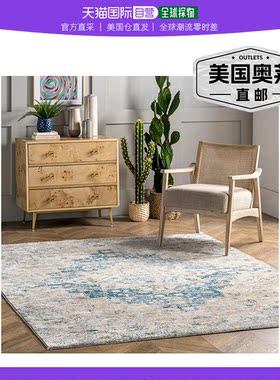 nuLOOM Diana Medallion Vintage Area Rug - blue 【美国奥莱】