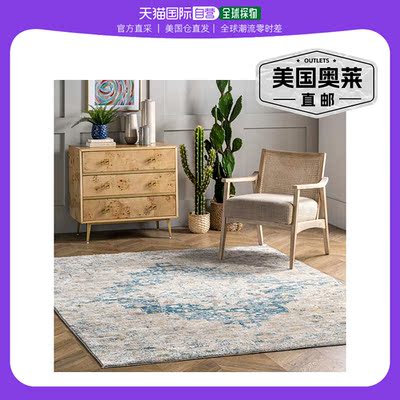 nuLOOM Diana Medallion Vintage Area Rug - blue 【美国奥莱】