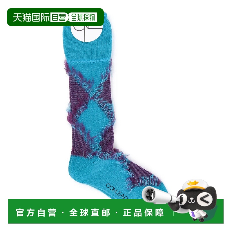 1h可退 日本直邮CONLEAD 女装 阿格纹 绞花毛绒 双面可穿 袜子 33