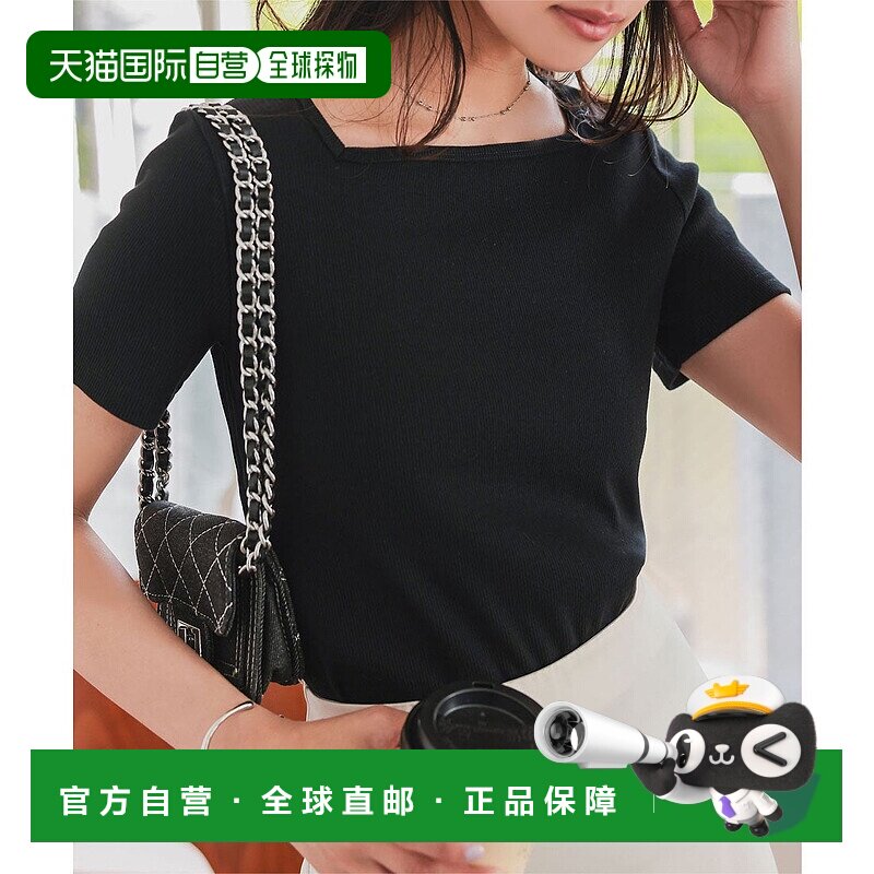 日本直邮KOBE LETTUCE 可选尺码细肋半袖T恤 新款方领 [C3654 KO5