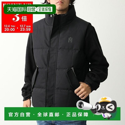 日本直邮MACKAGE JOSEPH 男士立领羽绒背心带品牌标志黑色