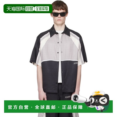 香港直邮AMIRI 男士 黑色 MA Quad Panel Oversized Camp 衬衫 AM