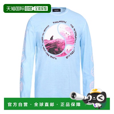 香港直邮Dsquared2 二次方 男士 T恤 blue蓝色 舒适时尚